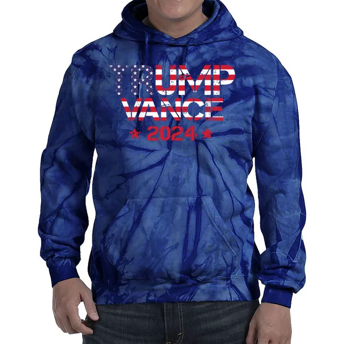 Trump Vance 2024 Vintage Patriotic Tie Dye Hoodie