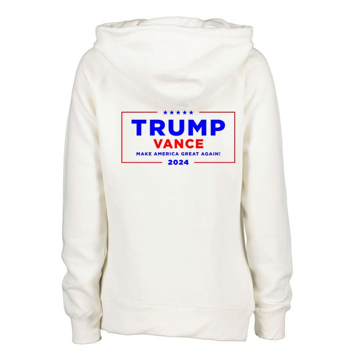 Trump Vance 2024 Front And Back Print Front & Back Womens Funnel Neck Pullover Hood