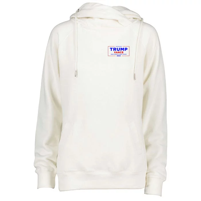 Trump Vance 2024 Front And Back Print Front & Back Womens Funnel Neck Pullover Hood