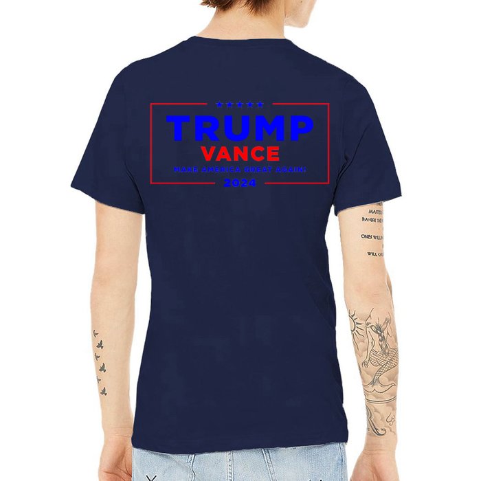 Trump Vance 2024 Front And Back Print Front & Back V-Neck T-Shirt