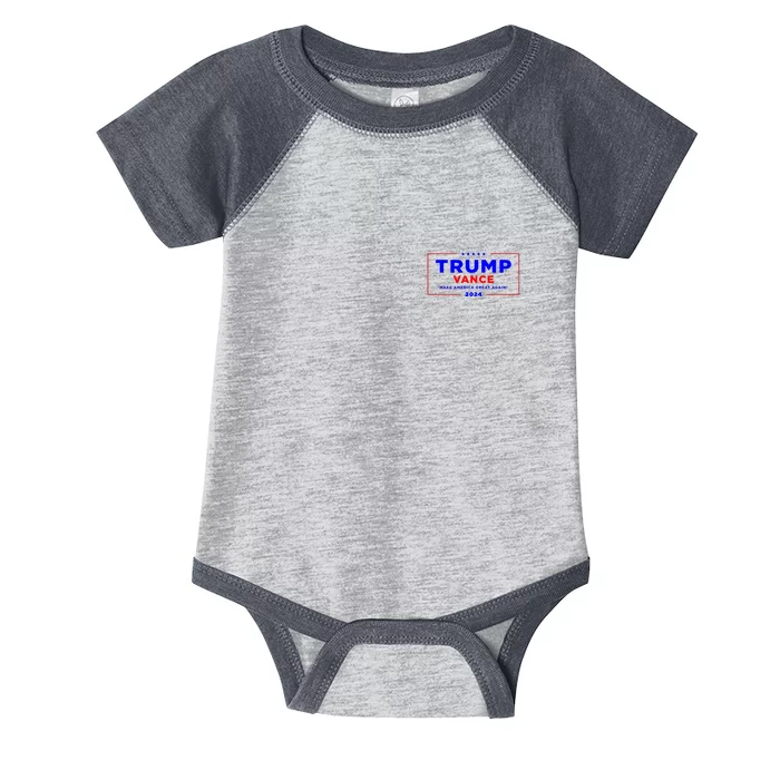 Trump Vance 2024 Front And Back Print Front & Back Infant Baby Jersey Bodysuit