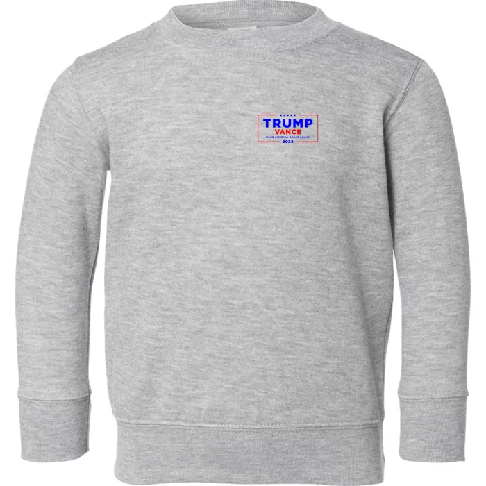 Trump Vance 2024 Front And Back Print Front & Back Toddler Sweatshirt