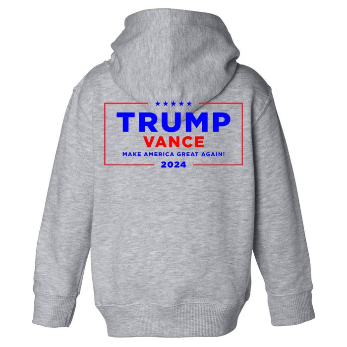 Trump Vance 2024 Front And Back Print Front & Back Toddler Hoodie