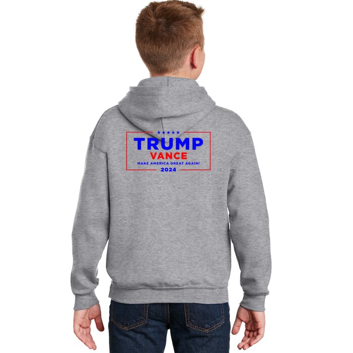 Trump Vance 2024 Front And Back Print Front & Back Kids Hoodie