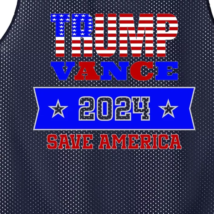 Trump Vance 2024 Save America Mesh Reversible Basketball Jersey Tank