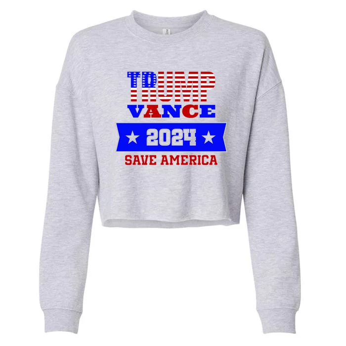 Trump Vance 2024 Save America Cropped Pullover Crew