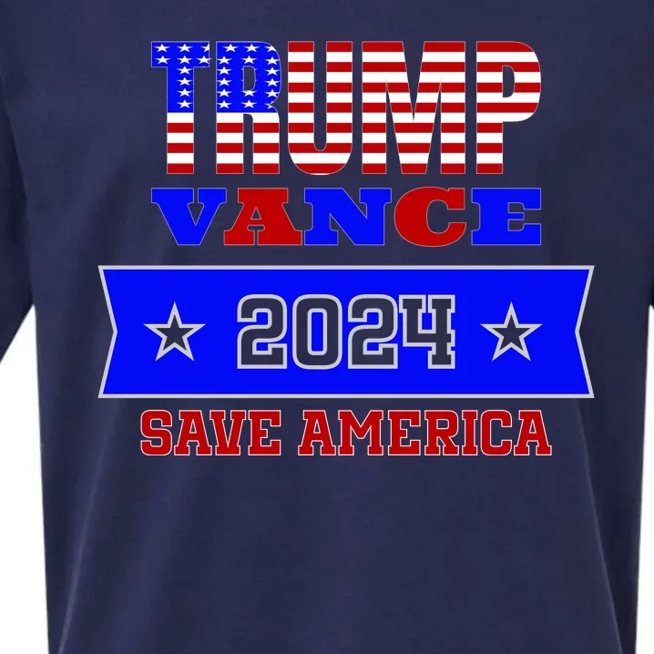 Trump Vance 2024 Save America Sueded Cloud Jersey T-Shirt