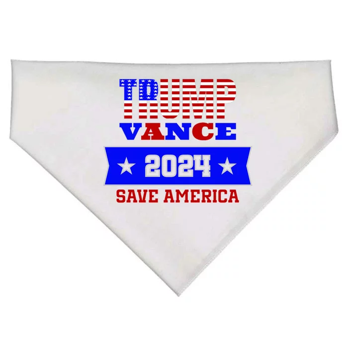 Trump Vance 2024 Save America USA-Made Doggie Bandana