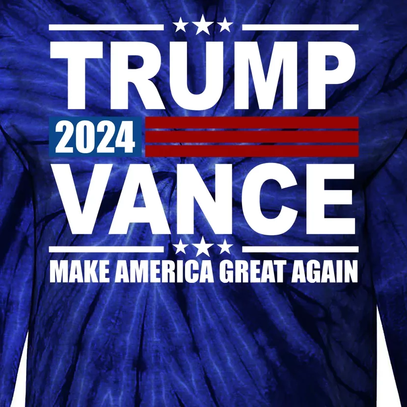 Trump Vance 2024 Make America Great Again Tie-Dye Long Sleeve Shirt