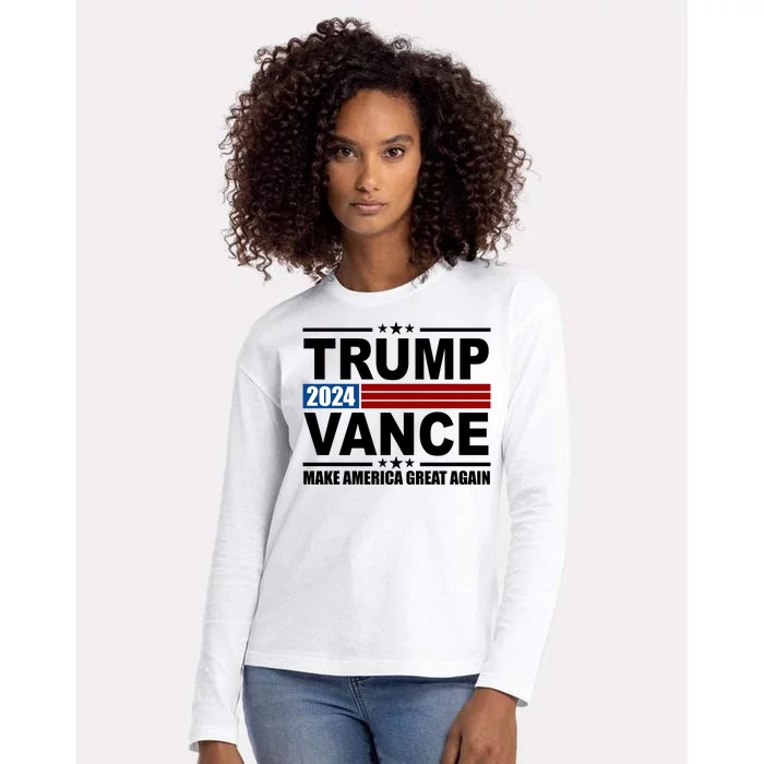 Trump Vance 2024 Make America Great Again Womens Cotton Relaxed Long Sleeve T-Shirt