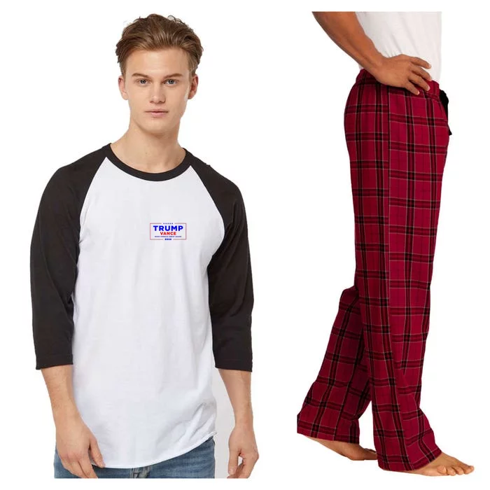 Trump Vance 2024 Pocket Print Raglan Sleeve Pajama Set