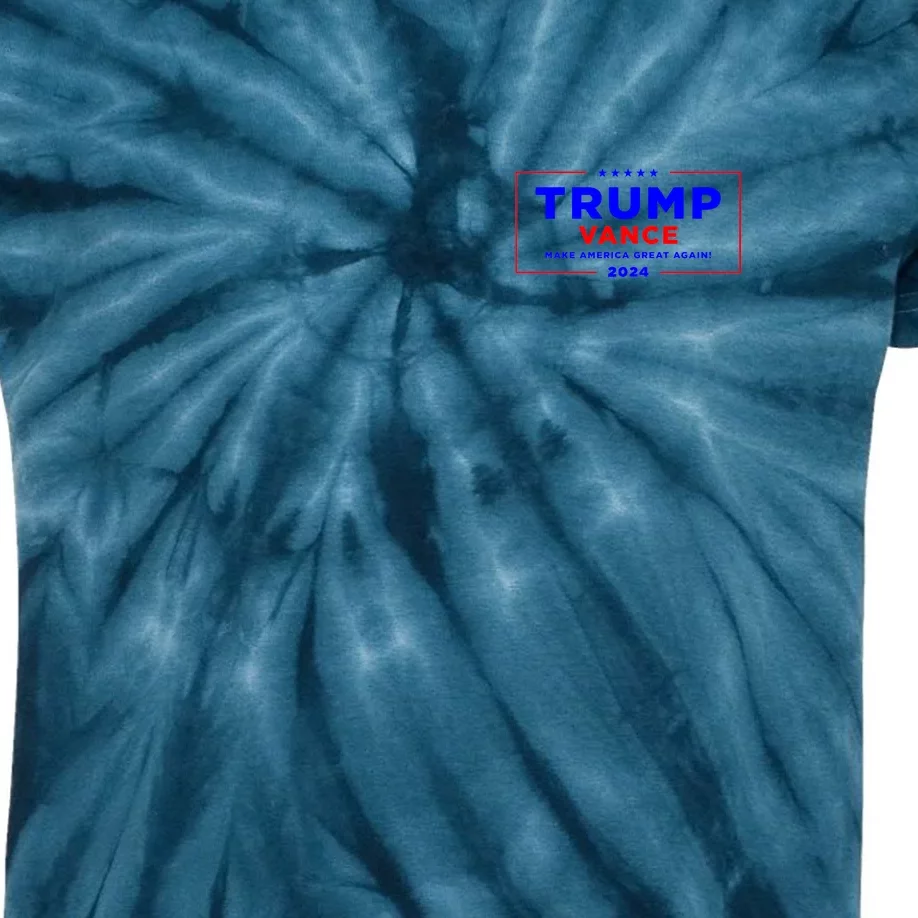 Trump Vance 2024 Pocket Print Kids Tie-Dye T-Shirt