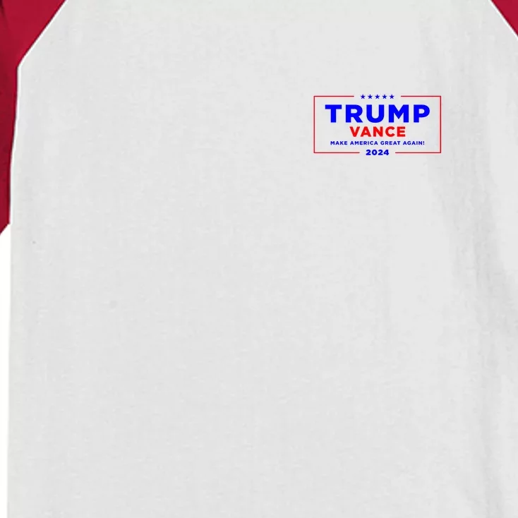 Trump Vance 2024 Pocket Print Kids Colorblock Raglan Jersey