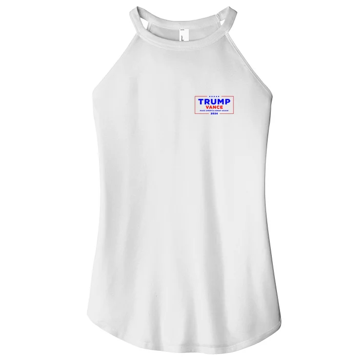 Trump Vance 2024 Pocket Print Women’s Perfect Tri Rocker Tank