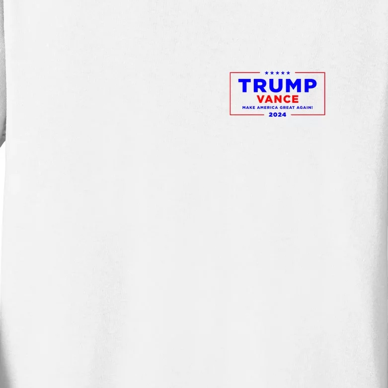 Trump Vance 2024 Pocket Print Kids Long Sleeve Shirt