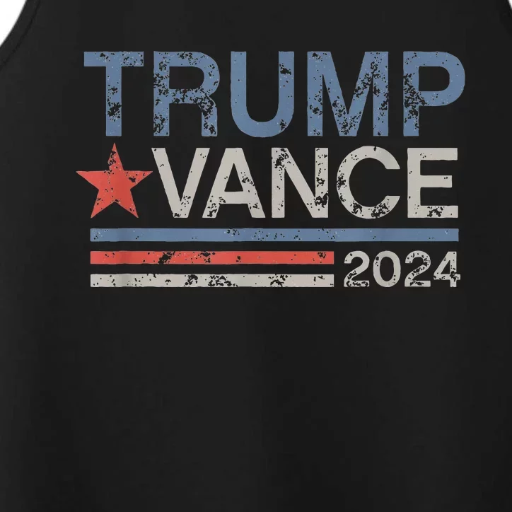 Trump Vance 2024 Retro Stripe Trump Jd Vance Performance Tank