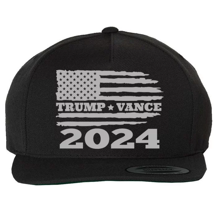 Trump Vance 2024 Gray Style Wool Snapback Cap