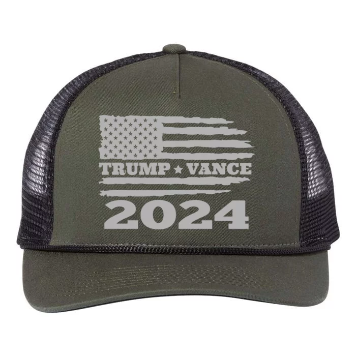 Trump Vance 2024 Gray Style Retro Rope Trucker Hat Cap