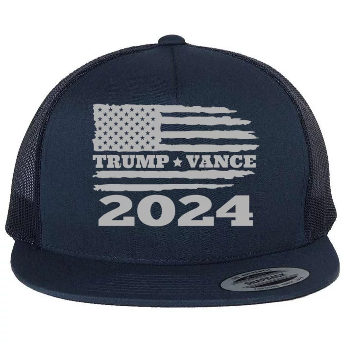 Trump Vance 2024 Gray Style Flat Bill Trucker Hat