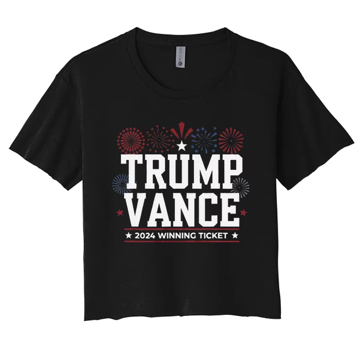 Trump Vance 2024 Winning Ticket Trump Won Women's Crop Top Tee