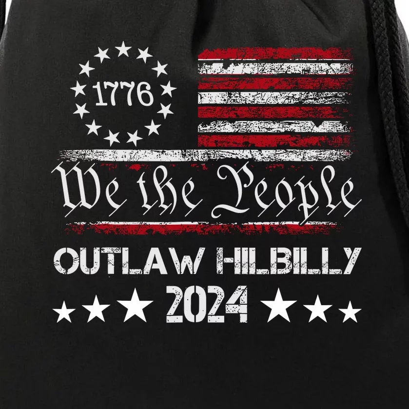 Trump Vance 2024 Funny Outlaw Hillbilly Drawstring Bag