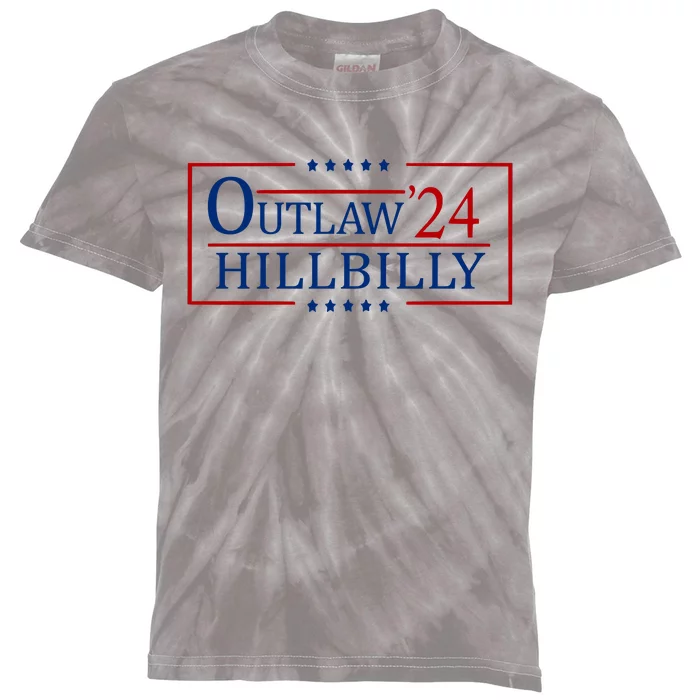 Trump Vance 2024 Funny Outlaw Hillbilly Kids Tie-Dye T-Shirt