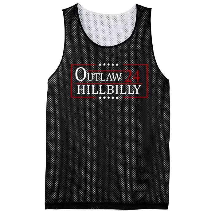 Trump Vance 2024 Funny Outlaw Hillbilly Mesh Reversible Basketball Jersey Tank