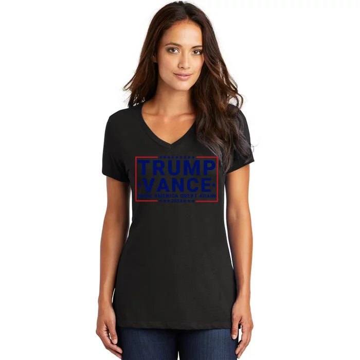 Trump Vance 2024 Republican Vp Presidential Election Trumpvance 2024 Trump 2024 Women's V-Neck T-Shirt