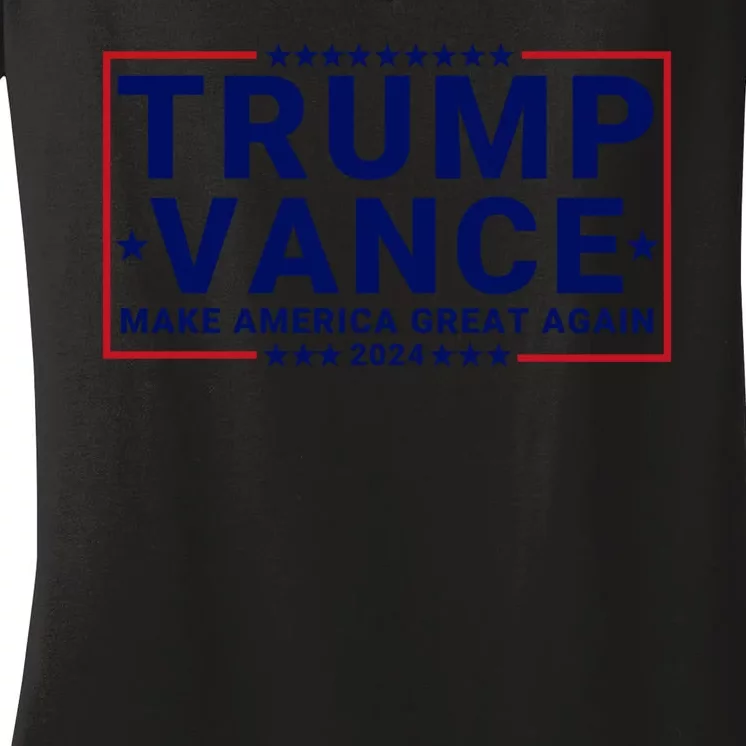 Trump Vance 2024 Republican Vp Presidential Election Trumpvance 2024 Trump 2024 Women's V-Neck T-Shirt