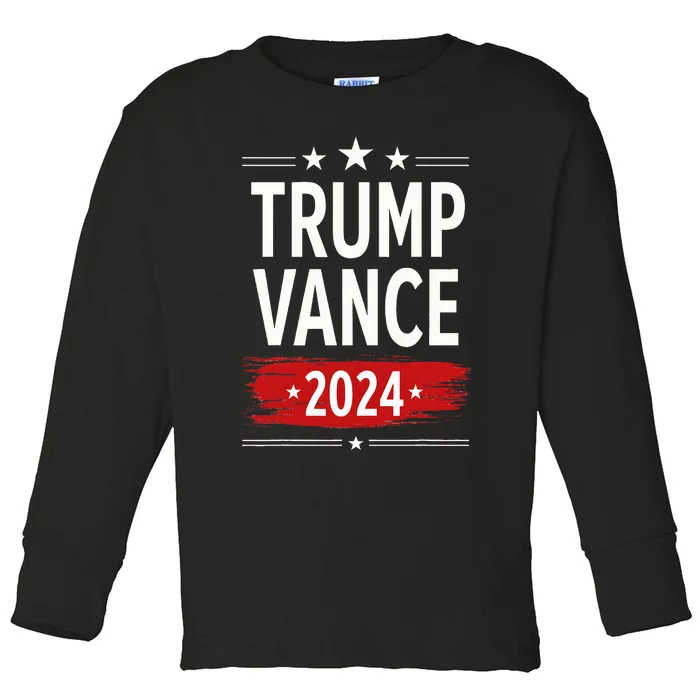 Trump Vance 2024 Toddler Long Sleeve Shirt