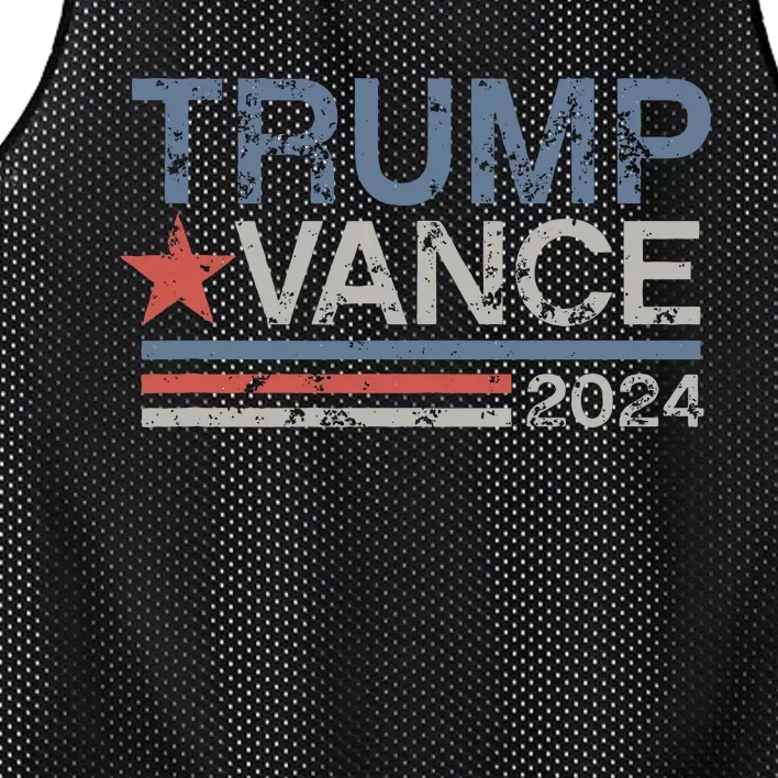 Trump Vance 2024 Retro Featuring Trump And Jd Vance Mesh Reversible Basketball Jersey Tank