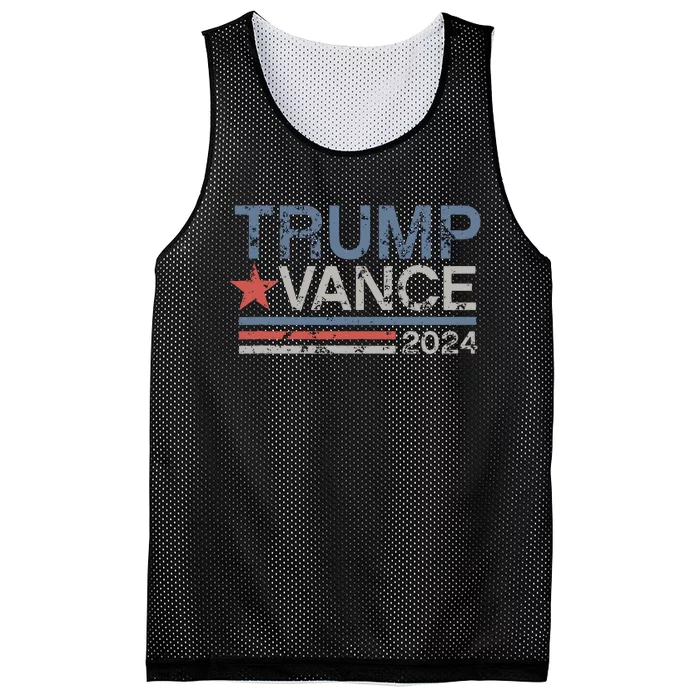 Trump Vance 2024 Retro Featuring Trump And Jd Vance Mesh Reversible Basketball Jersey Tank