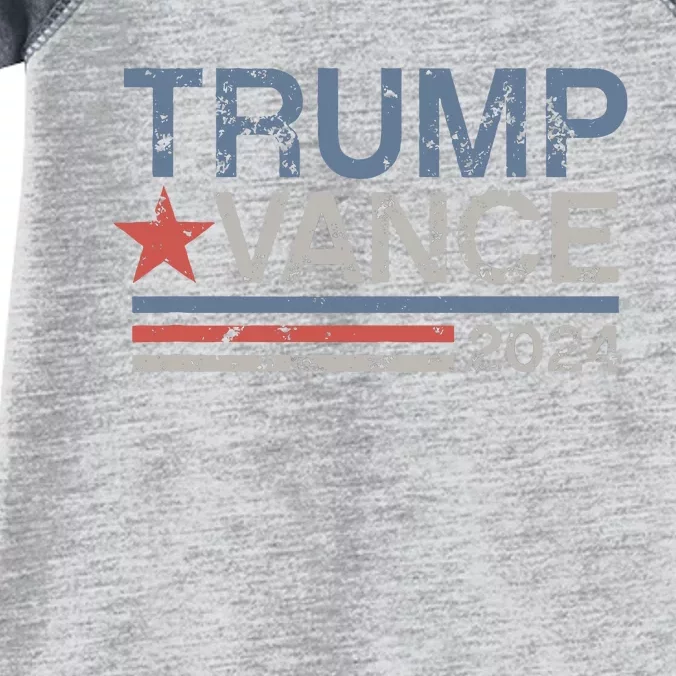 Trump Vance 2024 Retro Featuring Trump And Jd Vance Infant Baby Jersey Bodysuit