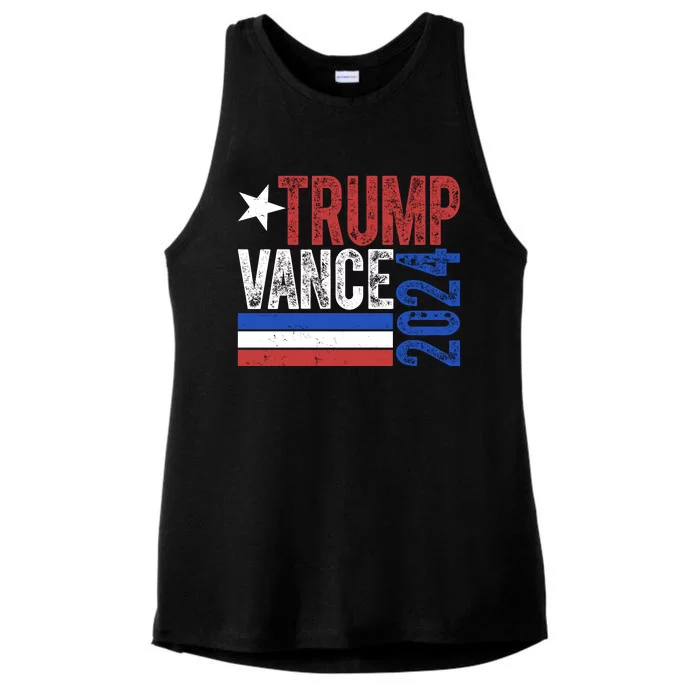 Trump Vance 2024 Vintage Election Ladies Tri-Blend Wicking Tank