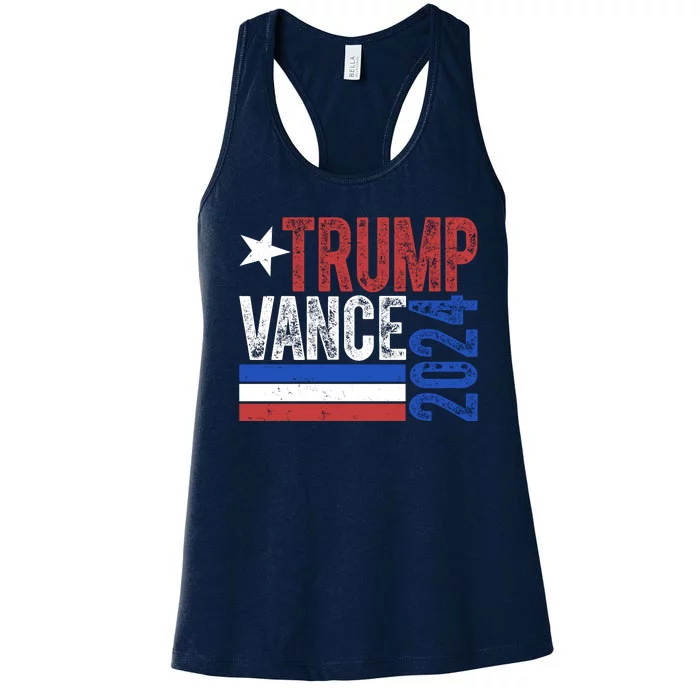 Trump Vance 2024 Vintage Election Women's Racerback Tank