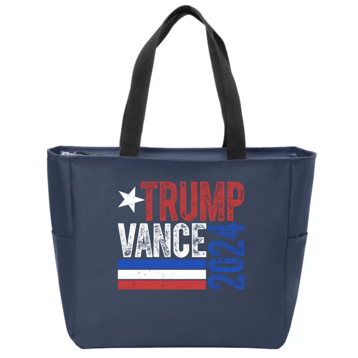 Trump Vance 2024 Vintage Election Zip Tote Bag