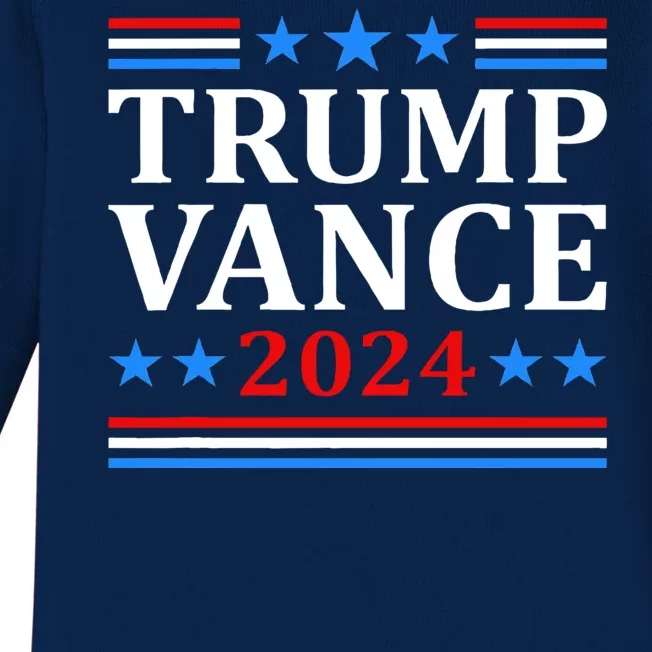 Trump Vance 2024 For President Vp Usa Election Baby Long Sleeve Bodysuit