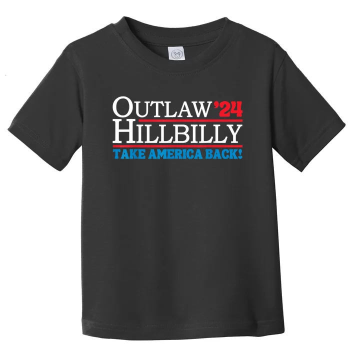 Trump Vance 2024 Outlaw Hillbilly Us Flag Vintage Toddler T-Shirt