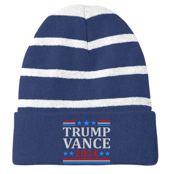 Trump Vance 2024 United States Presidential Election Striped Beanie with Solid Band