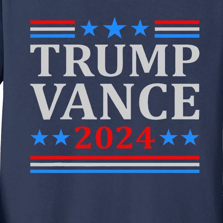 Trump Vance 2024 United States Presidential Election Kids Long Sleeve Shirt