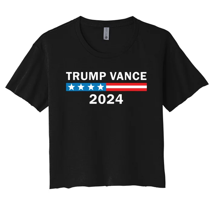 Trump Vance 2024 For President Vp Usa Republican Election Women's Crop Top Tee