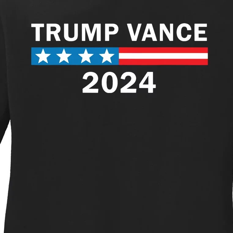 Trump Vance 2024 For President Vp Usa Republican Election Ladies Long Sleeve Shirt