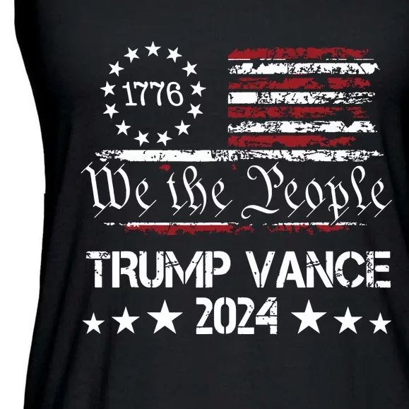 Trump Vance 2024 President Trump Supporter Reelection Ladies Essential Flowy Tank