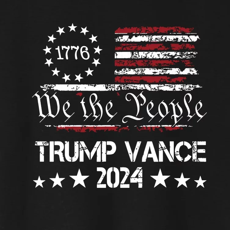 Trump Vance 2024 President Trump Supporter Reelection Women's Crop Top Tee