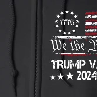 Trump Vance 2024 President Trump Supporter Reelection Full Zip Hoodie