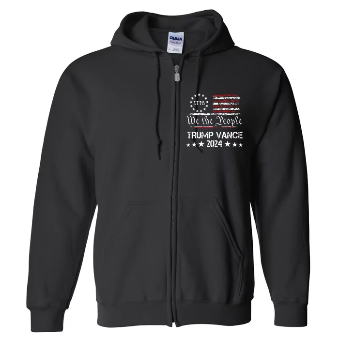 Trump Vance 2024 President Trump Supporter Reelection Full Zip Hoodie