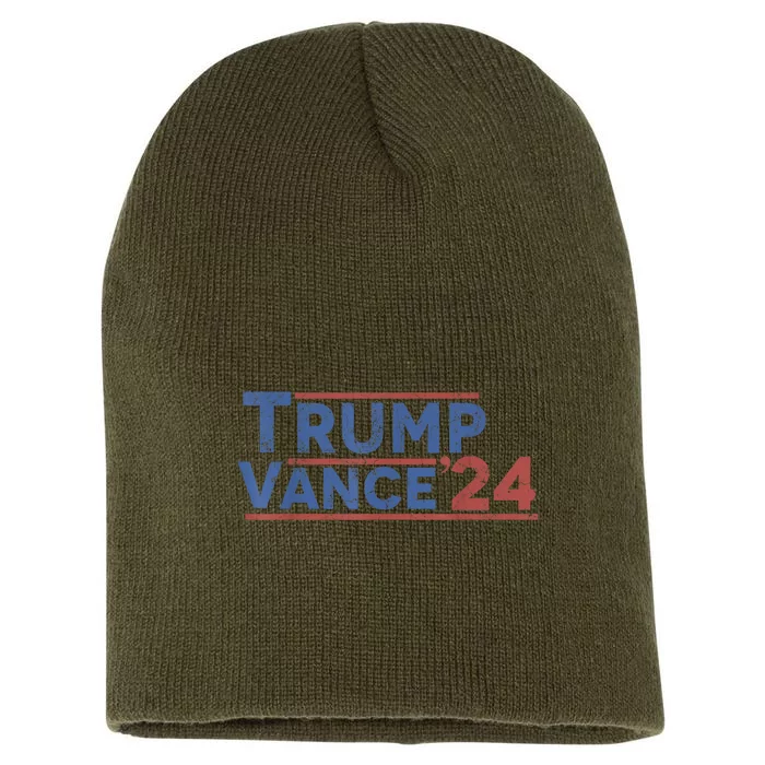 Trump Vance 2024 Retro Usa President Rally 2024 Short Acrylic Beanie