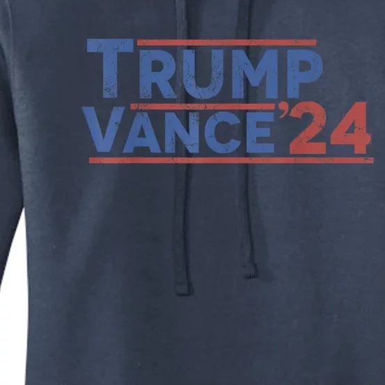 Trump Vance 2024 Retro Usa President Rally 2024 Women's Pullover Hoodie