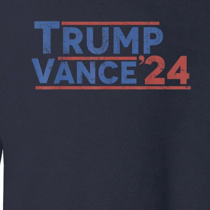 Trump Vance 2024 Retro Usa President Rally 2024 Toddler Sweatshirt