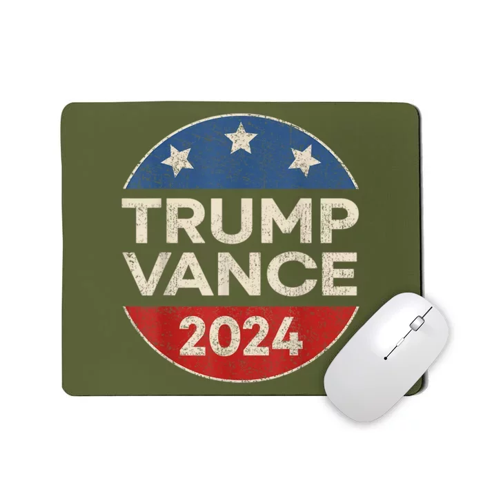 Trump Vance 2024 Retro Button Vice President Vp Election Mousepad